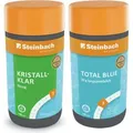 Produktbild: Steinbach | Poolpflege Starter-Set | Kristallklar flüssig + Total Blue | langsamlöslich 20g | Perfektes Set zur Reinigung und Wartung | Poolwasse...