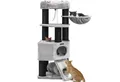 Produktbild: FEANDREA Kratzbaum 141 / 186 cm (H), Katzenbaum, für große katzen, 13 dicken Säulen (11 cm d), stabil, Kippschutz