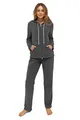 Produktbild: Rösch Damen Hausanzug mit Kapuze aus Fleece 2-teilig 1884225 c11899, 48