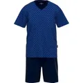 Produktbild: GÖTZBURG Pyjama Herren-Shorty Single-Jersey gemustert blau 58