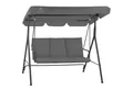 Produktbild: HinHocker Hollywoodschaukel 3-Sitzer mit Sonnendach, Grau, bis 250 kg belastbar, Gartenschaukel, 3.00-Sitzer, Schwingen, Sonnendach
