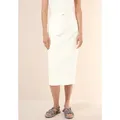 Produktbild: Jeansrock CECIL, Damen, Gr. 36, weiß (vanilleweiß), Jeans, 98% Baumwolle, 2% Elasthan, unifarben, gerade wadenlang, Röcke, aus Baumwolle mit Stretchanteil