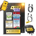Produktbild: Solakon 900W Balkonkraftwerk - Balkonkraftwerk 800W komplett Steckdose - neuester 800 Watt Wechselrichter - Solaranlage Komplettset - 450W bifaziale Solarmodule inkl Zubehör - 5m Kabel, Ohne Halterung