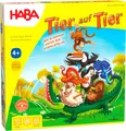 Produktbild: Tier auf Tier – Stapel- und Würfelspiel aus Holz mit 29 Tieren Wackelspiel fü...