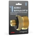 Produktbild: Gasflaschen Adapter Nr.1 Entnahme - AG M10x1 x KLF G.12 für deutsche Druckregler - Messing - Anschluss ausländischer Gasflaschen Schweiz und Italien