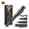 Produktbild: BIIB Multitool Stift Schwarz mit LED Taschenlampe, Geschenk für Männer, 16x1 cm