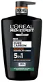 Produktbild: L'Oréal Men Expert XXXL 5in1 Duschgel und Shampoo für Männer, Duschbad zur Reinigung von Körper, Haar und Gesicht, Herren Körperpflege für langanhaltende Frische mit Karbon, Pure Carbon, 1 x 1000 ml