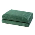 Produktbild: Vossen - 2 teiliges Frottier-Set - Vienna Style Supersoft (2 X Duschtuch im Set) - 620 g/m2 - Baumwolle - Frottee - saugstark - weich und flauschig - Evergreen