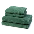Produktbild: Vossen - 4 teiliges Frottier-Set - Vienna Style Supersoft (2 X Handtuch 2 X Duschtuch im Set) - 620 g/m2 - Baumwolle - Frottee - saugstark - weich und flauschig - Evergreen