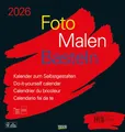 Produktbild: Foto-Malen-Basteln Bastelkalender schwarz groß 2026: Fotokalender zum Selbstgestalten. Do-it-yourself Kalender mit festem Fotokarton. Format: 45,5 x 48 cm