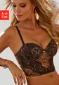 Produktbild: LASCANA Corsage aus Soft-Mesh und feiner Spitze, mit abnehmbaren Trägern, sexy Dessous