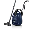 Produktbild: Bosch Staubsauger mit Beutel Serie 4 BGD38BU2, nachhaltig, Hygiene-Filter, 10 Jahre Motorgarantie, Zubehör-Clip, Polsterdüse, Fugendüse, hohe Saugkraft, Made in Germany, 600 W, blau