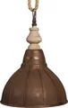 Produktbild: Kleine Hängelampe RUSTY braun aus Metall und Holz Hängeleuchte rostig Industrial