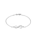 Produktbild: Amor Armband 925 Sterling Silber Damen Armschmuck, mit Zirkonia synth., 19 cm, Silber, Infinity, Kommt in Schmuck Geschenk Box, 9123858