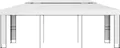 Produktbild: vidaXL Pavillon mit Doppeldach 3 x 6 m Weiß