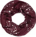 Produktbild: styleBREAKER Loop Loop Schal mit Metallic Sterne Print, (1-St)
