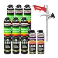 Produktbild: Isolbau Bauschaum-Set - Inkl. 6 x 1K Montageschaum B2 Pistolenschaum mit hervorragender Schall und Wärmedämmung (je 750 ml), 2 x PU-Schaum-Reiniger (500 ml) & 1 x Schaumpistole, Dämmen