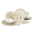 Produktbild: Creatable 23596 MANDALA GOLD Geschirrset 4 Personen Kombiservice 16tlg Steinzeug