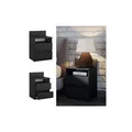 Produktbild: Vicco Nachttisch Monty, 39,6 x 59,1 cm, Schwarz, Nachtschrank mit 2 Schubfächer