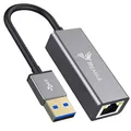 Produktbild: Reagle USB-A auf Ethernet Adapter, Gigabit Netzwerkadapter, SuperSpeed USB 3.2 Gen 1, 1000 Mb/s, Plug & Play, Aluminiumgehäuse, LED-Anzeigen, Kompatibel mit Windows/Mac/Linux, 13cm Kabel
