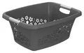 Produktbild: ROTHO Flowers Wäschekorb Wäschebox Wäschesammler Kunststoff Anthrazit 25 Liter