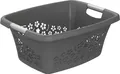 Produktbild: Rotho Wäschekorb Flowers 25 l anthrazit  Wäschekörbe