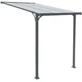 Produktbild: Home Deluxe - Vordach Haustür Cubis - Größe: Medium - 219 X 150 X 258 Cm - Anthrazit, Gestell: Aluminium, Inkl. Polycarbonat Platten I Hautürvordach Pultdach Glasvordach  Haustürüberdachung Vordach Te