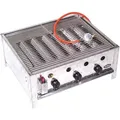 Produktbild: Apex - edelstahl gasbräter 10 kW 3 flammig gasgrill bräter grill bbq Grillwagen Pfanne