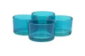 Produktbild: Creativery Teelichtgläser klein 51x33 mm Set 4 Stück Teelichthalter Glas Farbauswahl: dunkel türkis 340D