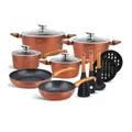 Produktbild: Edenberg Topf-Set Stylische Töpfe in 5 Farben – Modernes Design & Hervorragende Qualität, Keramik, Aluminiumguss, Edelstahl (Verleihen Sie Ihrer Küche neuen Glanz und genießen Sie jeden Kochmoment mit einem Topfset, das Stil, Qualität und Alltagstauglichkeit perfekt vereint!, 15-tlg)
