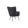 Produktbild: byLIVING Sessel UTA, Samtbzeug schwarz, Gestell Metall schwarz