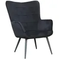 Produktbild: Mid.you Ohrensessel Uta, Schwarz, Metall, 72x97x80 cm, Fsc, erweiterbar (Typenauswahl), Wohnzimmer, Sessel, Ohrensessel