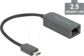 Produktbild: DELOCK 66645 - Netzwerkkarte, USB Typ C, 2.5 Gigabit Ethernet, 1x RJ45