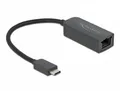 Produktbild: Delock USB 2.0 Adapter [1x USB-C Stecker - 1x RJ45-Buchse] 66645 0.16m