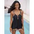 Produktbild: Tankini-Top FEEL GOOD, Damen, Gr. 40, Cup B, schwarz (schwarz, schoko), Elasthan, Polyamid, Bikini-Oberteile