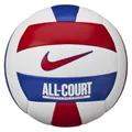 Produktbild: Nike All Court Deflated Volleyball aus Gummi und Synthetikleder in der Farbe White/University red/Game royal/University red, Größe: 5, N.100.9072.124.05