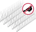 Produktbild: 15 Meter Taubenabwehr Balkon Spikes vormontiert, Rostfreie Taubenschreck Vogelspikes, Vogelabwehr Spikes und Vogelschutz, Tierschutzkonformer Taubenschutz