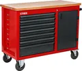 Produktbild: STIER Fahrbare Werkbank, mit 7 Schubladen und Tür, 925x1120x520 mm, in Dunkelgrau