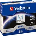Produktbild: BD-R 100GB M-Disc, Blu-ray-Rohlinge 4-fach, 5 Stück