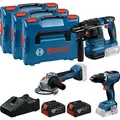Produktbild: Combo Kit 18V-Set mit 3 Werkzeugen: GSR + GBH + GWS + 2x GBA 5.0 Ah + GAL 18V-40