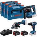 Produktbild: Bosch Profi Set 18V: GSR 18V-65, GBH 18V-22, GWS 18V-8, 2x Akku 5 Ah