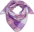 Produktbild: styleBREAKER Damen XXL Web Dreieck Schal mit buntem Karo Muster, Dreiecktuch Kariert, Winter Schal warm weich, Tuch 01020050, Farbe:Flieder-Mauve-Weiß