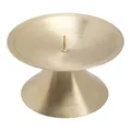 Produktbild: Scheibenleuchter Ø9cm Messing Gold Kerzenleuchter Matt Altarleuchter mit Dorn