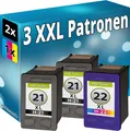 Produktbild: TINTE PATRONEN für HP 2x 21+22 XL DESKJET F4180 F370 F375 F380 FAX 3180 REFILL