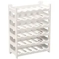 Produktbild: ARTECSIS Weinregal stapelbar Kunststoff für 36 Flaschen, stabiles Flaschenregal für Gastronomie und Lagerraum, erweiterbare Weinlagerung, Weiss