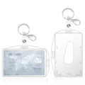 Produktbild: 2 Stück Ausweishülle mit SchlüsselringDurchsichtige KartenhülleBadge Holder K...