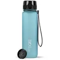 Produktbild: 720°DGREE Trinkflasche uberBottle Trinkflasche 500ML, 650ML, 1L, softTouch Sieb, Sportflasche,Wasserflasche, BPA-frei, Auslaufsicher blau 1000.0 ml | 28.1 cm
