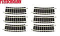 Produktbild: Fleischmann N 9122-S Gebogenes Gleis R1, 15° (6 Stück) - NEU