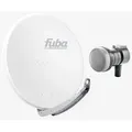 Produktbild: Fuba Sat Anlage 1 Teilnehmer | Satellitenschüssel Komplettset - DAA 850 W Sat-Schüssel 85cm Alu weiß + Fuba DEK 117 Single LNB 1 Teilnehmer (DVB-S2
