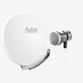 Produktbild: Fuba Sat Anlage 1 Teilnehmer | Satellitenschüssel Komplettset - DAA 850 W Sat-Schüssel 85cm Alu weiß + Fuba DEK 117 Single LNB 1 Teilnehmer (DVB-S2, HDTV, UHD 4K/8K, 3D) mit LTE-Störfilter